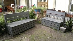 garden tool storage bench